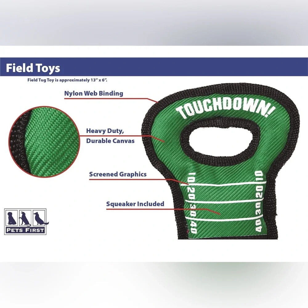 Pets First NFL Washington Commanders Football Field Dog Toy. NWT - Picture 6 of 7